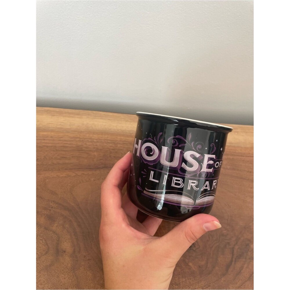 ACOTAR House of Wind Library Black & Purple Ceramic Coffee Mug